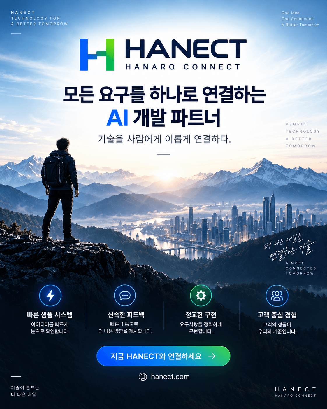 HANECT 브랜드 캠페인 포스터
